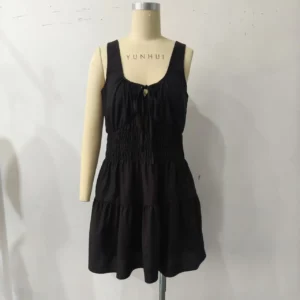 Black Sleeveless Tiered Dress